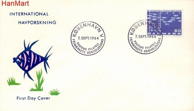 Znaczek Dania 1964 FDC