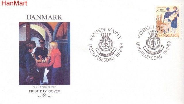 Znaczek Dania 1989 Mi 944 FDC