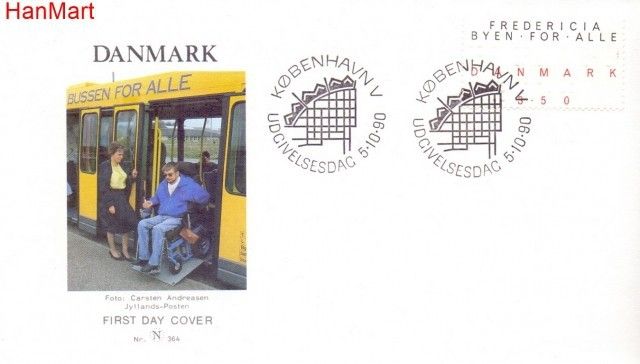 Znaczek Dania 1990 Mi 989 FDC