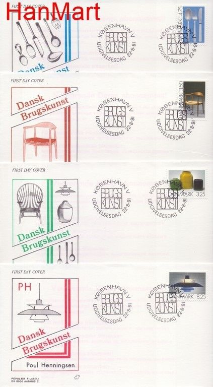 Znaczek Dania 1991 Mi 1006-1009 FDC