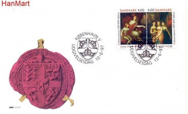 Znaczek Dania 1997 Mi 1153-1154 FDC