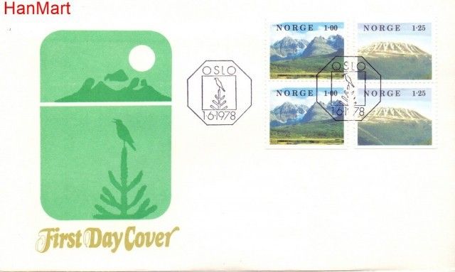 Znaczek Norwegia 1978 Mi 771-772 FDC