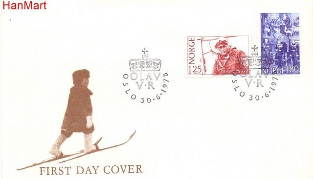 Znaczek Norwegia 1978 Mi 773-774 FDC