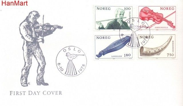 Znaczek Norwegia 1978 Mi 783-786 FDC
