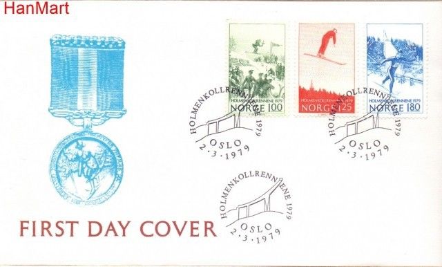 Znaczek Norwegia 1979 Mi 790-792 FDC