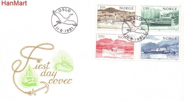 Znaczek Norwegia 1981 Mi 841-844 FDC