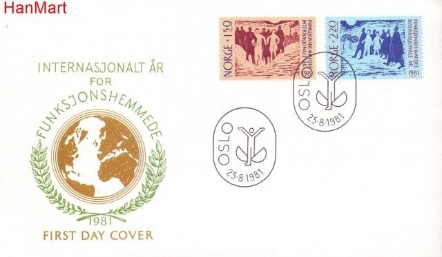 Znaczek Norwegia 1981 Mi 845-846 FDC
