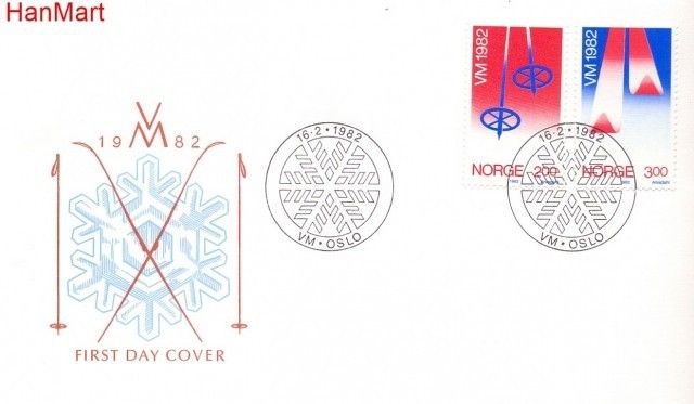 Znaczek Norwegia 1982 Mi 853-854 FDC