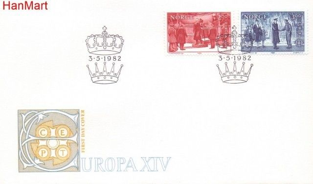 Znaczek Norwegia 1982 Mi 865-866 FDC