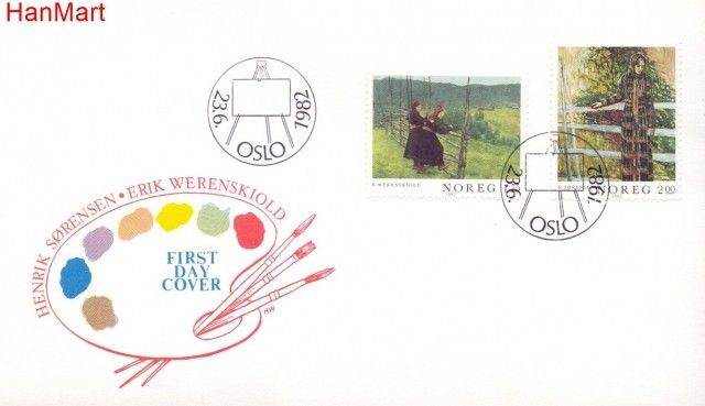 Znaczek Norwegia 1982 Mi 867-868 FDC