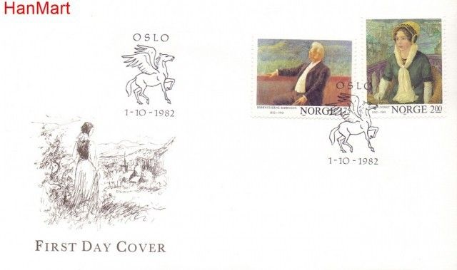 Znaczek Norwegia 1982 Mi 870-871 FDC
