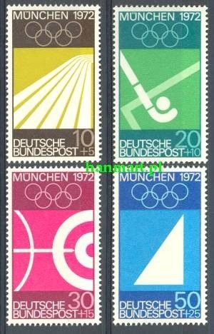 Znaczek Niemcy 1969 Mi 587-590 Czyste **