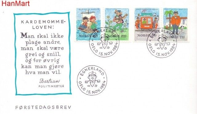 Znaczek Norwegia 1984 Mi 914-917 FDC