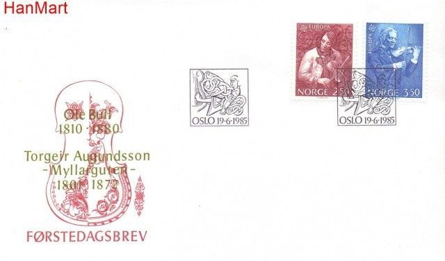 Znaczek Norwegia 1985 Mi 926-927 FDC