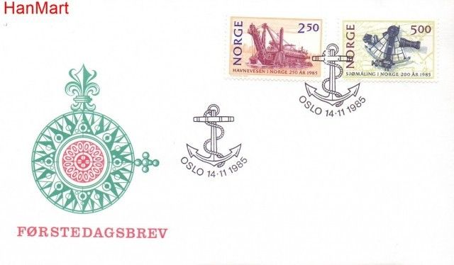 Znaczek Norwegia 1985 Mi 936-937 FDC
