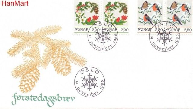 Znaczek Norwegia 1985 Mi 938-939 FDC