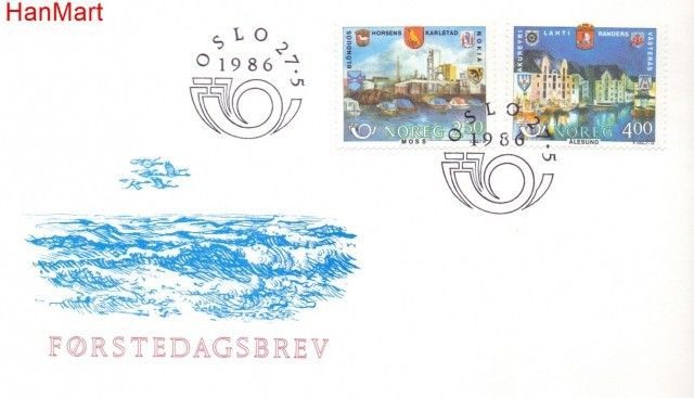 Znaczek Norwegia 1986 Mi 948-949 FDC