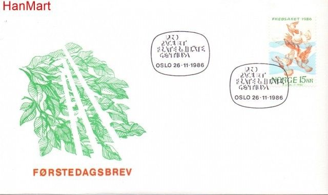 Znaczek Norwegia 1986 Mi 960 FDC