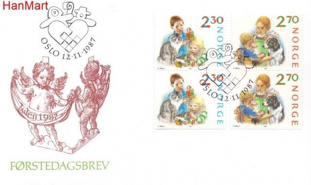 Znaczek Norwegia 1987 Mi 984-985 FDC