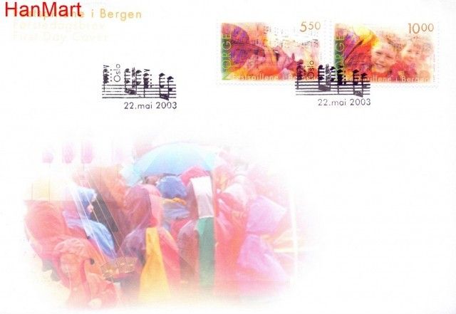 Znaczek Norwegia 2003 Mi 1465-1466 FDC