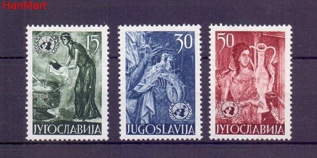 Znaczek Jugosławia 1953 Mi 714-716 Czyste **