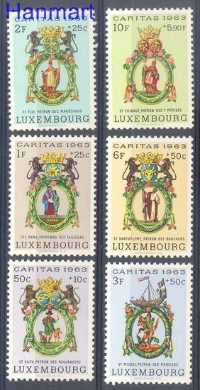 Znaczek Luksemburg 1963 Mi 684-689 Czyste **