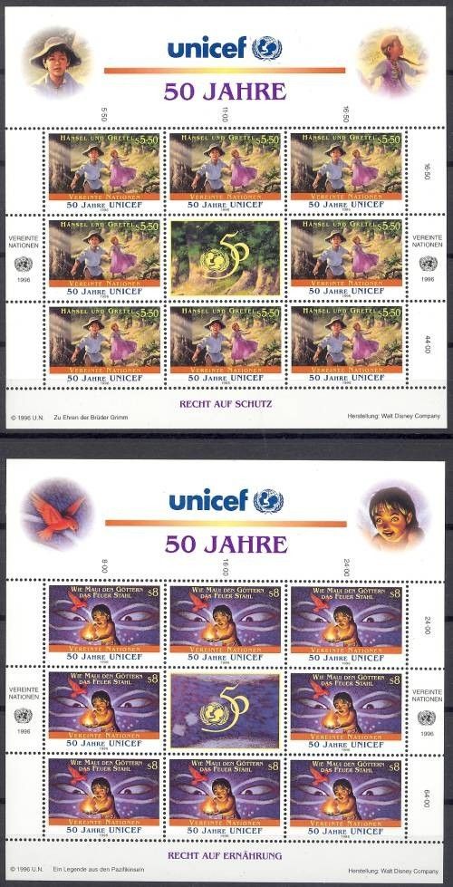Znaczek Narody Zjednoczone Wiedeń 1996 Mi 218-219 Czyste **