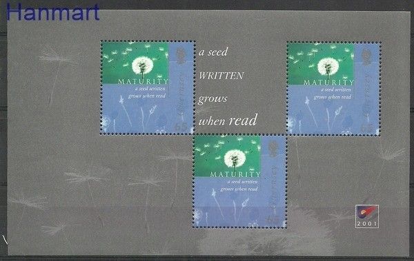 Znaczek Guernsey 2001 Mi h-blatt O-40 Czyste **