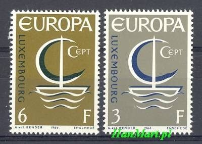 Znaczek Luksemburg 1966 Mi 733-734 Czyste **