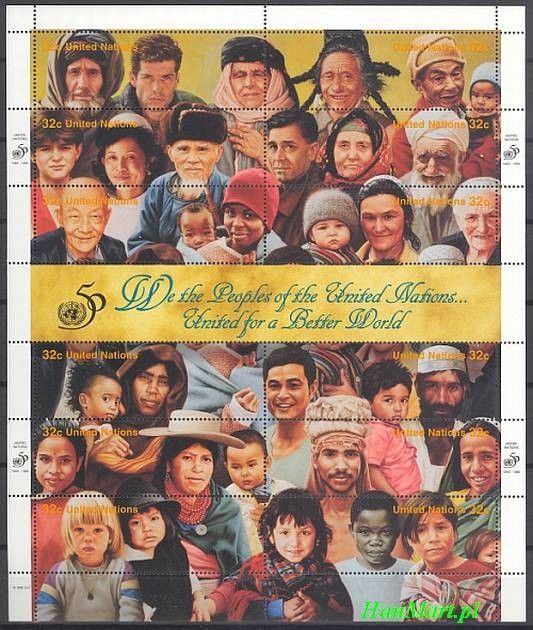 Znaczek Narody Zjednoczone Nowy Jork 1995 Mi 692-703 Czyste **