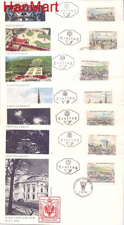 Znaczek Austria 1964 Mi 1165-1171 FDC