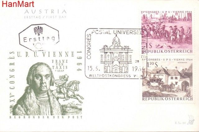 Znaczek Austria 1964 Mi 1156-1157 FDC