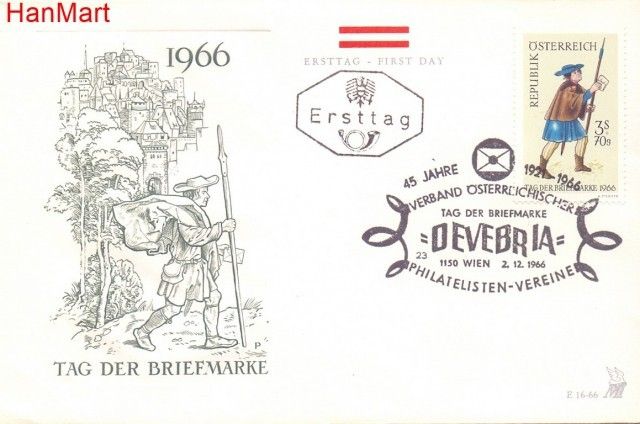 Znaczek Austria 1966 Mi 1229 FDC
