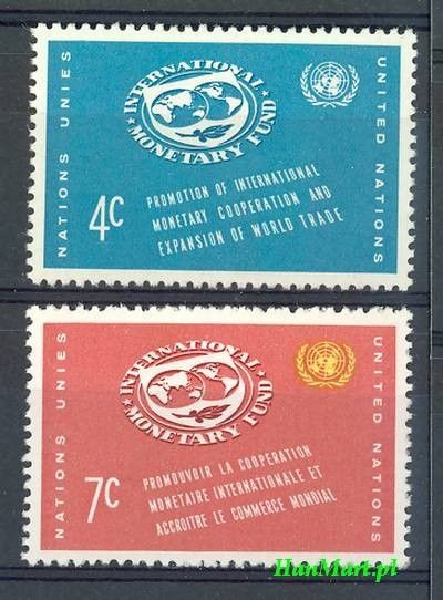Znaczek Narody Zjednoczone Nowy Jork 1961 Mi 96-97 Czyste **