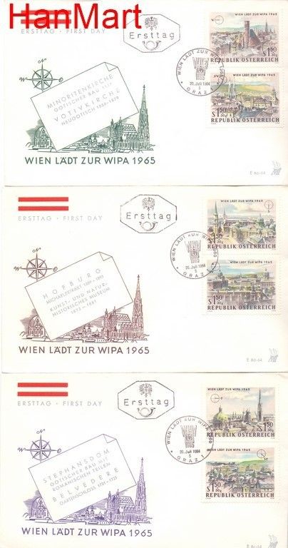 Znaczek Austria 1964 Mi 1168-1171 FDC