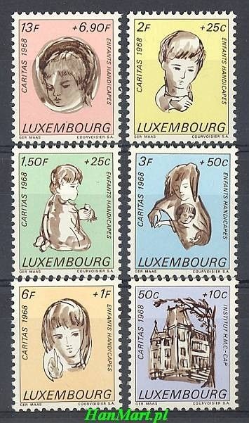 Luksemburg 1968 Mi 779-784 Czyste **
