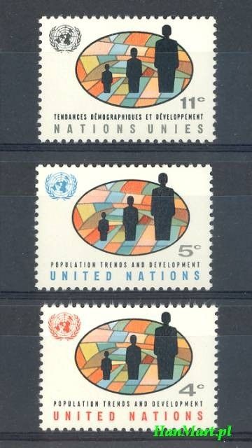 Znaczek Narody Zjednoczone Nowy Jork 1965 Mi 160-162 Czyste **