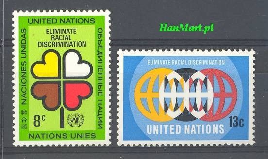 Znaczek Narody Zjednoczone Nowy Jork 1971 Mi 236-237 Czyste **