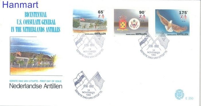 Znaczek Antyle Holenderskie 1993 Mi 789-791 FDC