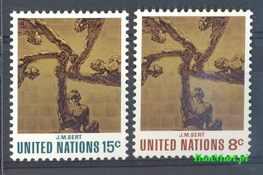 Znaczek Narody Zjednoczone Nowy Jork 1972 Mi 252-253 Czyste **