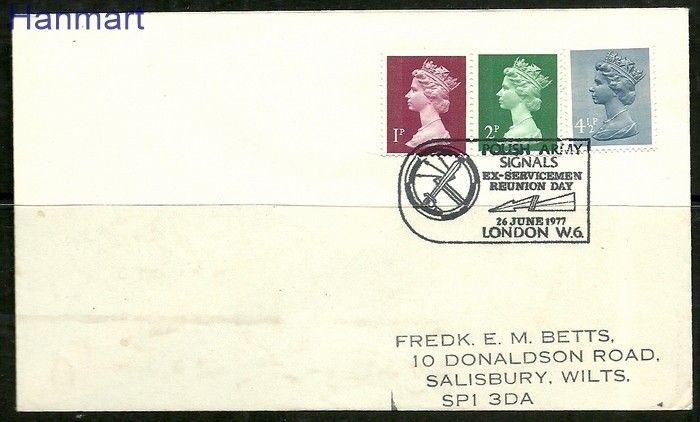 Znaczek Wielka Brytania  Mi 3 FDC