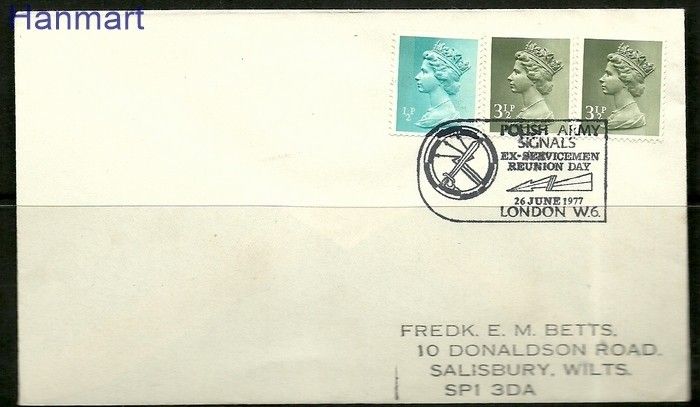 Znaczek Wielka Brytania  Mi 4 FDC