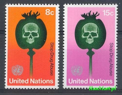 Znaczek Narody Zjednoczone Nowy Jork 1973 Mi 256-257 Czyste **