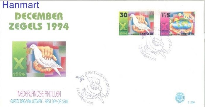 Znaczek Antyle Holenderskie 1994 Mi 822-823 FDC