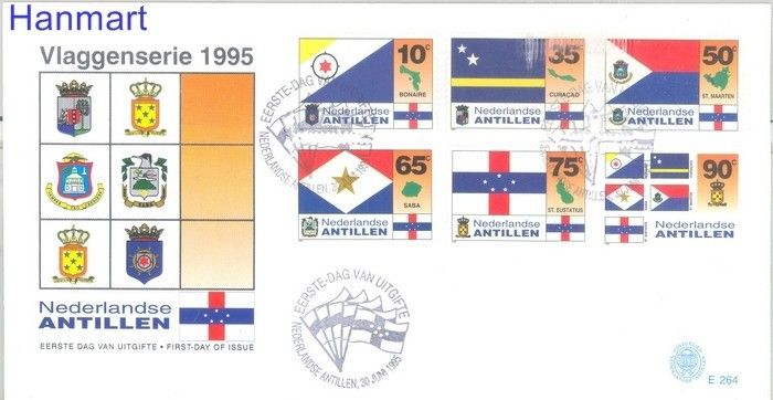 Znaczek Antyle Holenderskie 1995 Mi 833-838 FDC