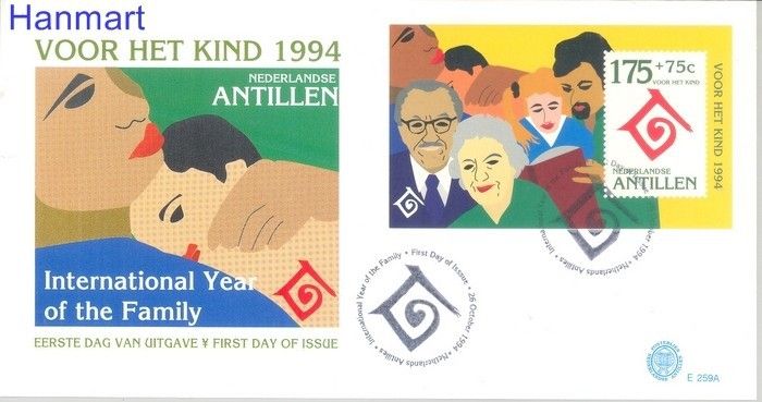 Znaczek Antyle Holenderskie 1994 Mi bl 43 FDC