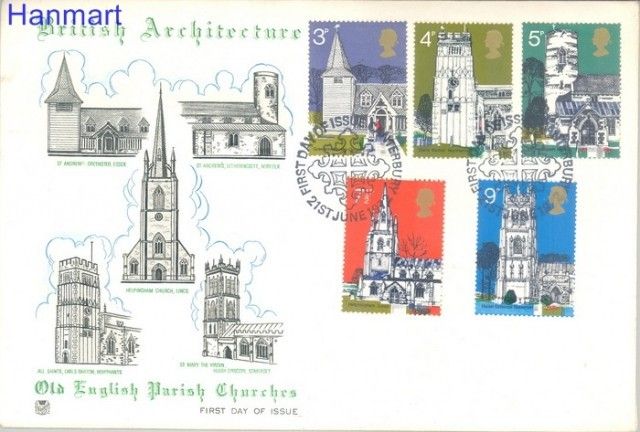 Znaczek Wielka Brytania 1972 Mi 597-601 FDC