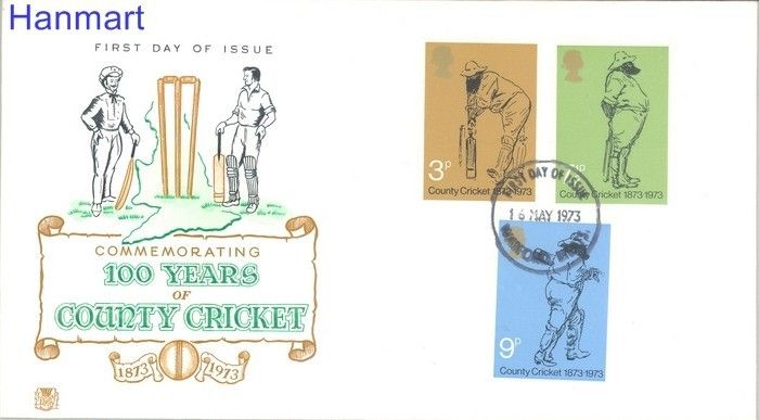 Wielka Brytania 1973 Mi 621-623 FDC