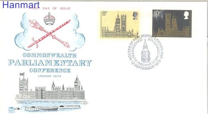 Znaczek Wielka Brytania 1973 Mi 632-633 FDC