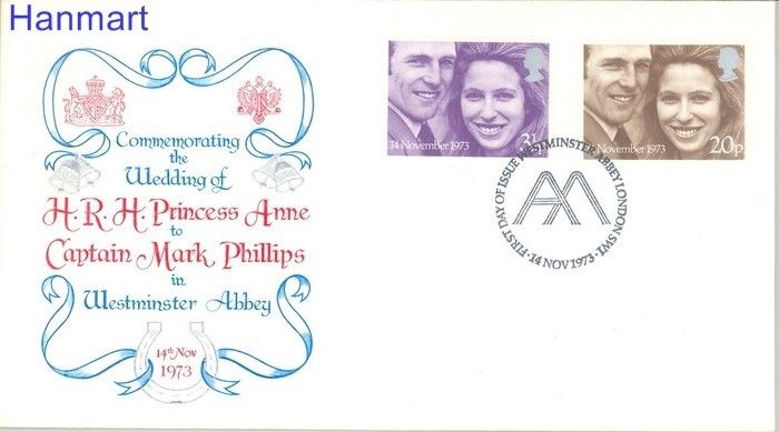 Znaczek Wielka Brytania 1973 Mi 637-638 FDC